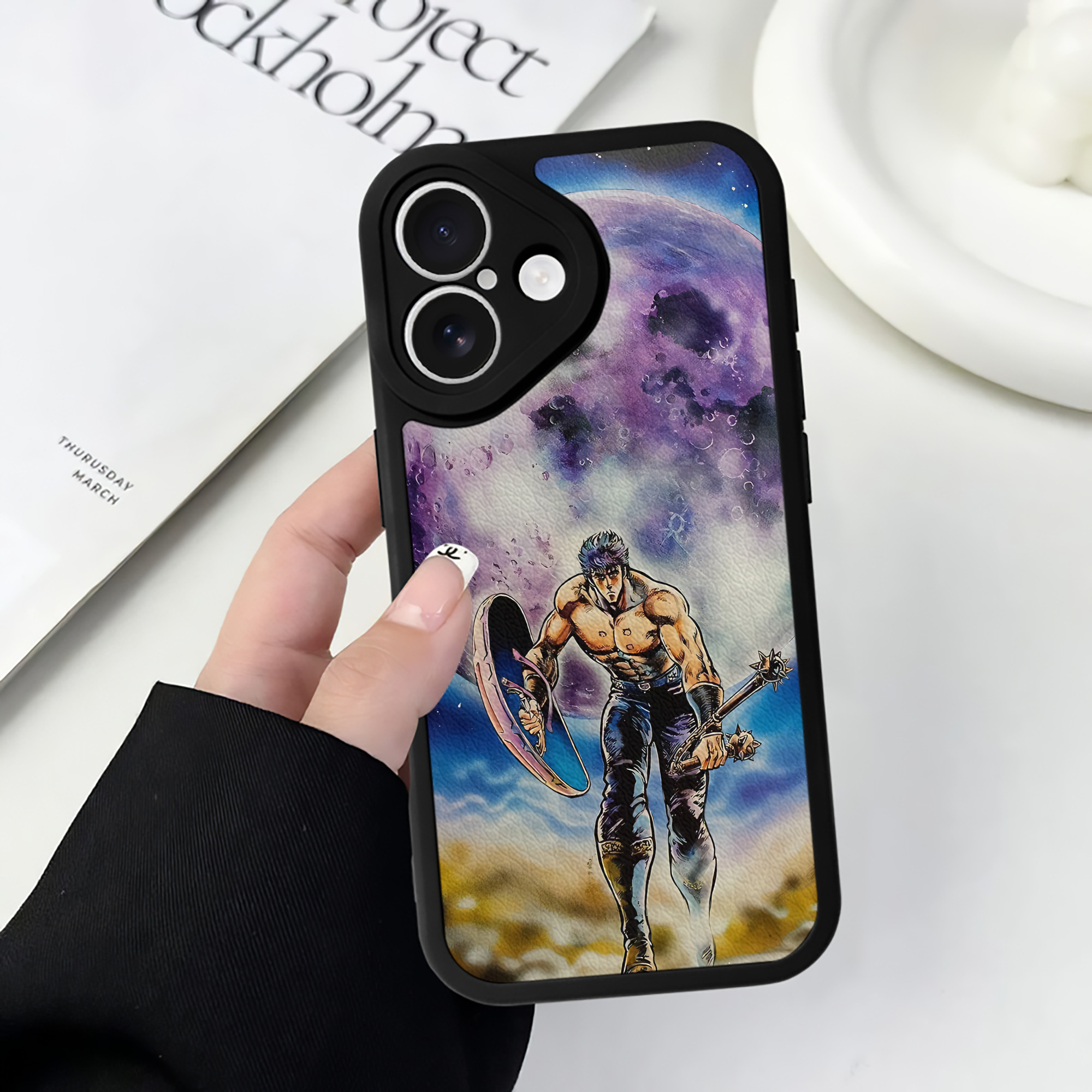 （画像用） 北斗の拳 Fist of the North Star 【iPhone 16シリーズ対応】シリコンスマホケース（レザー調） 材質：シリコン